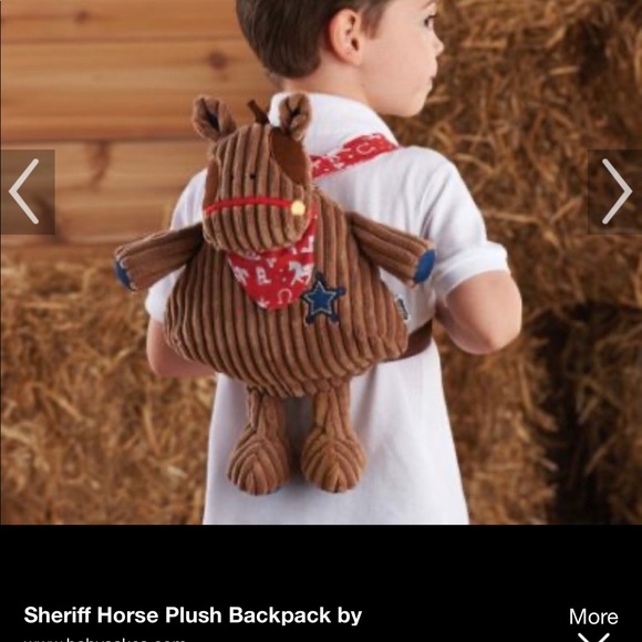Mud Pie Other - Sheriff Horse Plush Backpack by Mud Pie